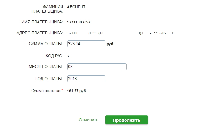 Идентификатор абонента. Идентификатор плательщика. Абонент плательщика. Имя плательщика. Значение идентификатора плательщика.